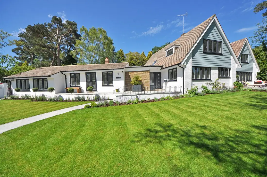 House exterior with lawn